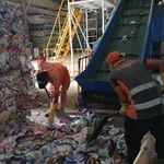 Sorting Recycling Trash